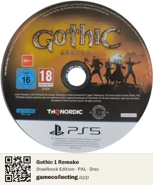 Gothic 1 Remake PlayStation 5, PAL disc