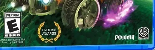 Rocket League, the ESRB box on its front