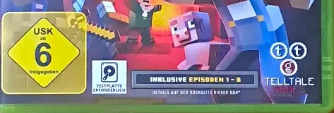 Minecraft: Story Mode, the USK square on its front