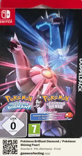 Pokémon Brilliant Diamond / Pokémon Shining Pearl Nintendo Switch, Germany box front