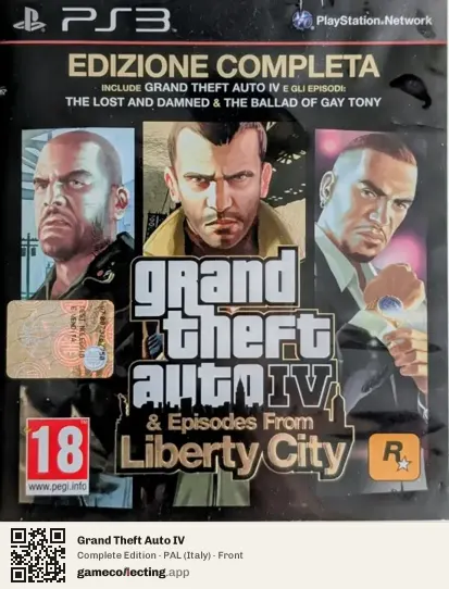 Grand Theft Auto IV PlayStation 3, Italy box front