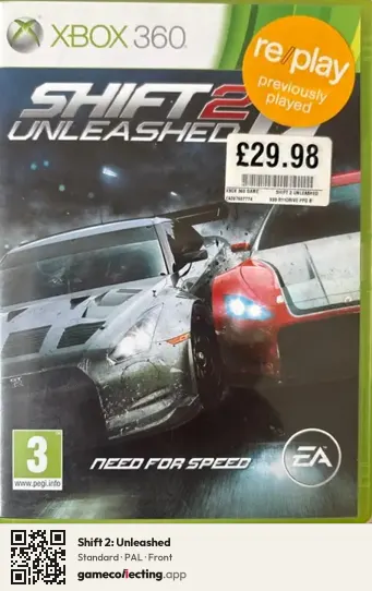 Shift 2: Unleashed Xbox 360, PAL box front