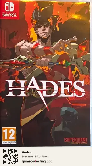 Hades Nintendo Switch, PAL box front