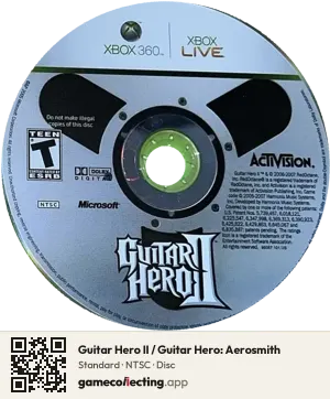 Guitar Hero II / Guitar Hero: Aerosmith Xbox 360, NTSC disc