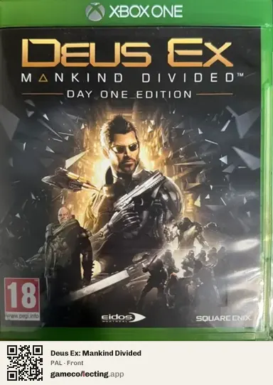Deus Ex: Mankind Divided Xbox One, PAL box front