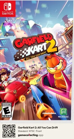 Garfield Kart 2: All You Can Drift Nintendo Switch, NTSC box front