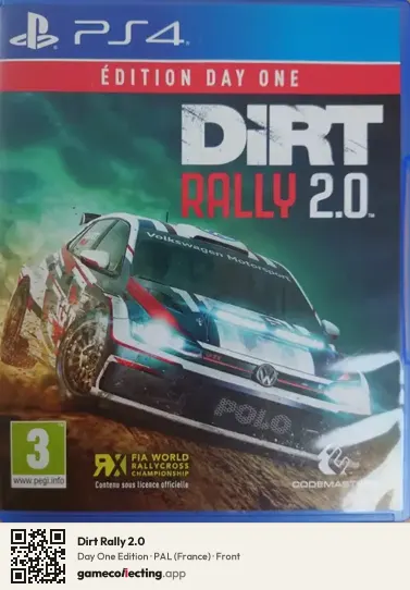 Dirt Rally 2.0 PlayStation 4, France box front