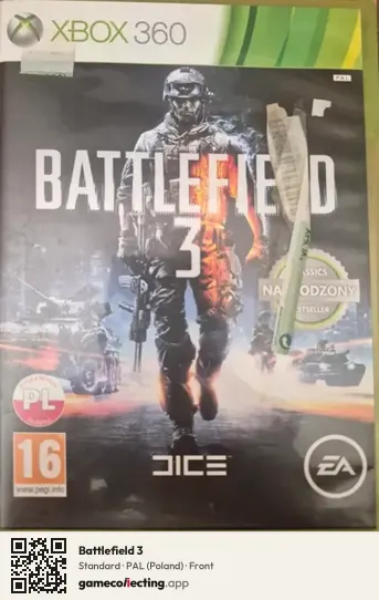 Battlefield 3 Xbox 360, Poland box front