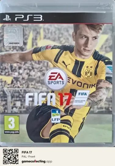 FIFA 17 PlayStation 3, PAL box front