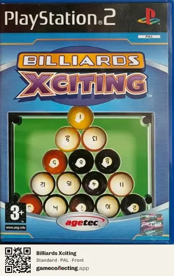 Billiards Xciting PlayStation 2, PAL box front