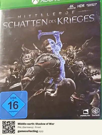 Middle-earth: Shadow of War Xbox One, Germany box front