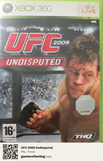 UFC 2009 Undisputed Xbox 360, PAL box front