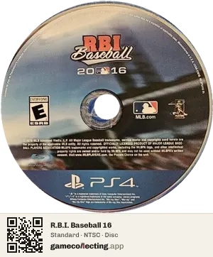 R.B.I. Baseball 16 PlayStation 4, NTSC disc