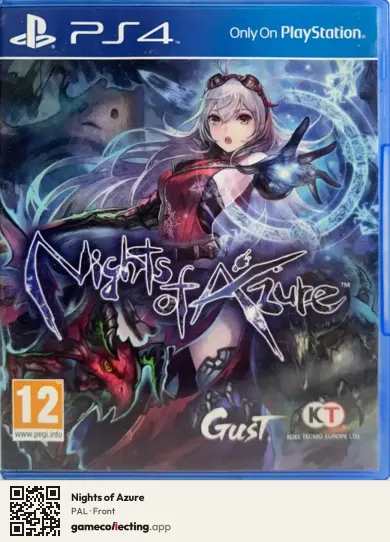 Nights of Azure PlayStation 4, PAL box front