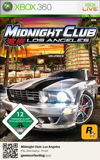 Midnight Club: Los Angeles Xbox 360, Germany box front