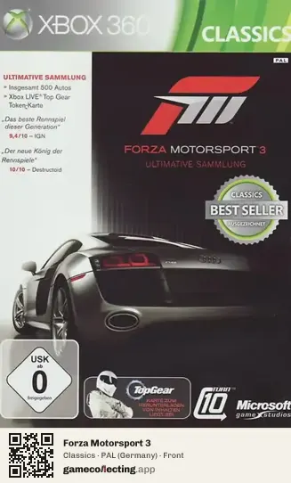 Forza Motorsport 3 Xbox 360, Germany box front