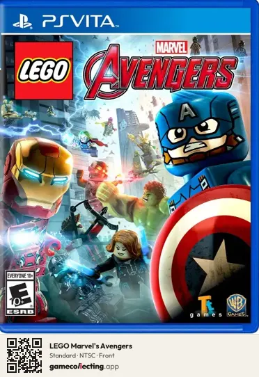 LEGO Marvel's Avengers PlayStation Vita, NTSC box front