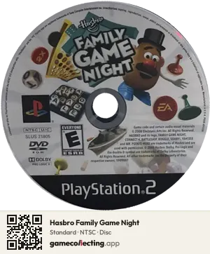 Hasbro Family Game Night PlayStation 2, NTSC disc