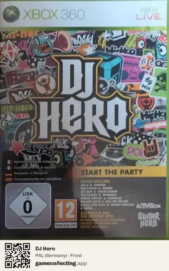 DJ Hero Xbox 360, Germany box front