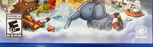 Scribblenauts Showdown, the ESRB box on its front
