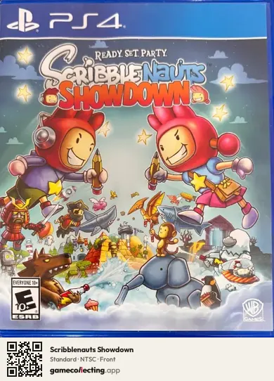 Scribblenauts Showdown PlayStation 4, NTSC box front