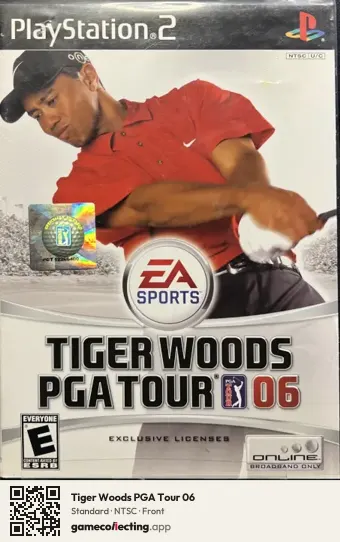 Tiger Woods PGA Tour 06 PlayStation 2, NTSC box front