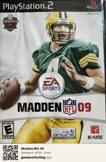Madden NFL 09 PlayStation 2, NTSC box front