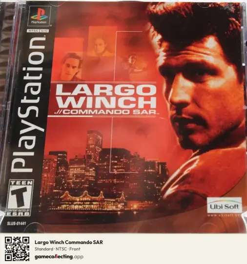 Largo Winch Commando SAR PlayStation, NTSC box front