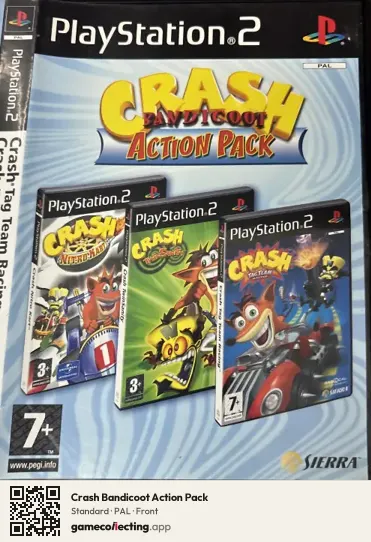 Crash Bandicoot Action Pack PlayStation 2, PAL box front