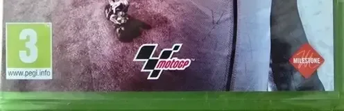 MotoGP 15, the PEGI square on its front