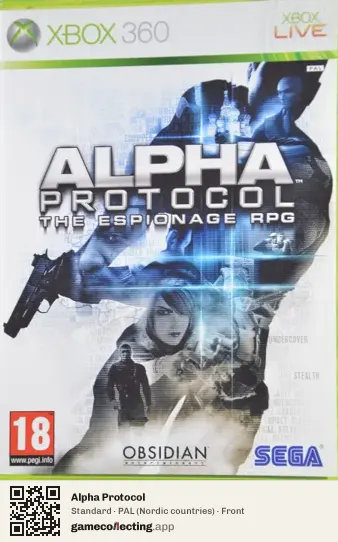 Alpha Protocol Xbox 360, Nordic countries box front