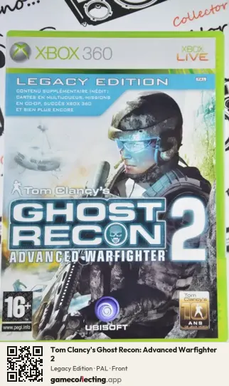 Tom Clancy's Ghost Recon: Advanced Warfighter 2 Xbox 360, PAL box front