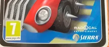 Crash Tag Team Racing, the PEGI square on its front