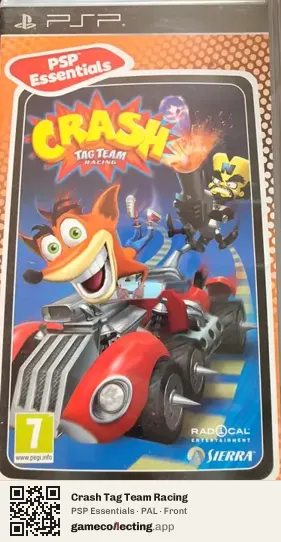 Crash Tag Team Racing PlayStation Portable, PAL box front