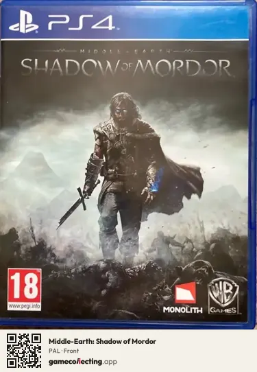Middle-Earth: Shadow of Mordor PlayStation 4, PAL box front