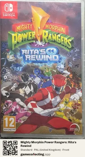 Mighty Morphin Power Rangers: Rita's Rewind Nintendo Switch, United Kingdom box front