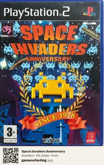 Space Invaders Anniversary PlayStation 2, Italy box front