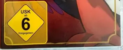 Pokémon Scarlet, the USK square on its front