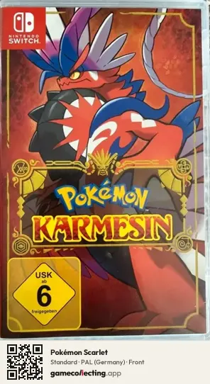 Pokémon Scarlet Nintendo Switch, Germany box front