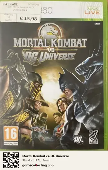Mortal Kombat vs. DC Universe Xbox 360, PAL box front