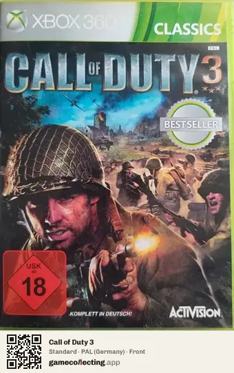 Call of Duty 3 Xbox 360, Germany box front