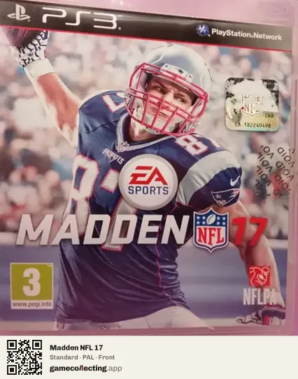 Madden NFL 17 PlayStation 3, PAL box front