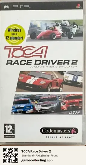 TOCA Race Driver 2 PlayStation Portable, Italy box front