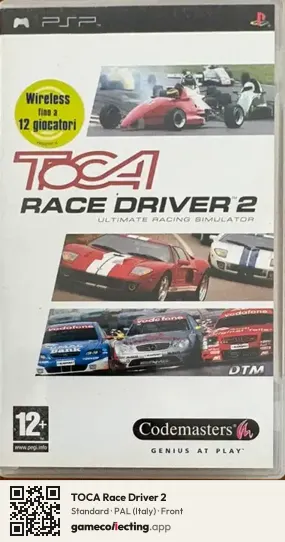 TOCA Race Driver 2 PlayStation Portable, Italy box front