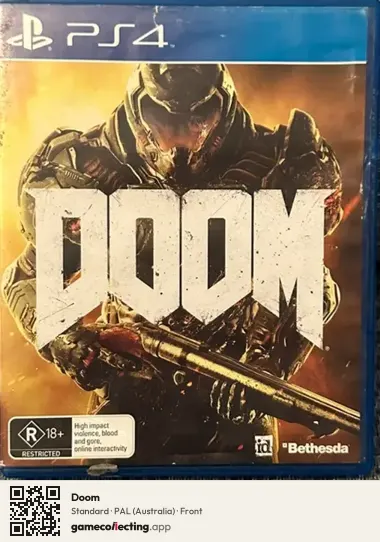 Doom PlayStation 4, Australia box front