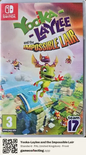 Yooka-Laylee and the Impossible Lair Nintendo Switch, United Kingdom box front