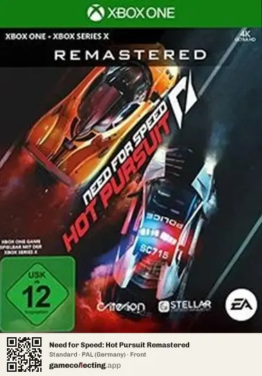 Need for Speed: Hot Pursuit Remastered Xbox One, Germany box front
