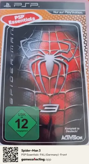 Spider-Man 3 PlayStation Portable, Germany box front