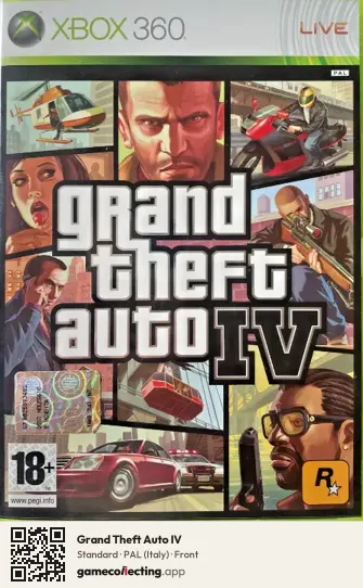 Grand Theft Auto IV Xbox 360, Italy box front