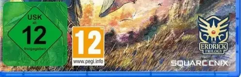 Dragon Quest I & II HD-2D Remake, the USK square on its front